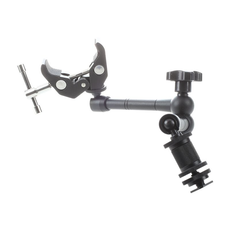 11 &quot;Inch Wrijving Scharnierende Magic Arm + Super Clamp Krab Tang Clip Voor Dslr