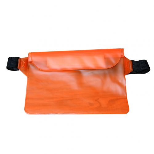 Utendørs sport bading strand stor kapasitet pvc vanntett undervanns midjeveske fanny pack strand tørr veske telefonveske lommebok: Oransje