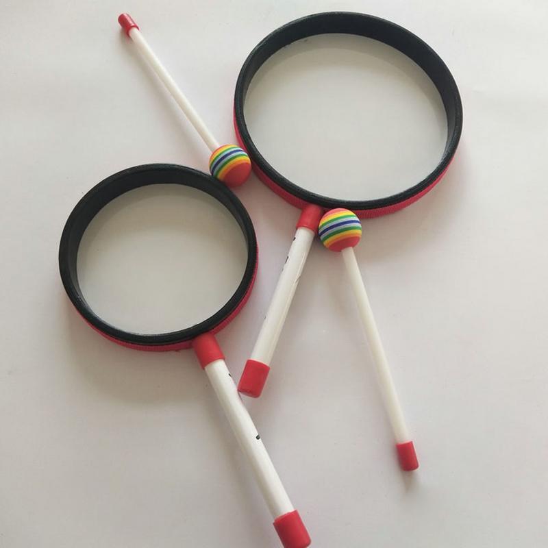 Type 3 orff musikinstrument lollipop tromme børn spiller musikalske lollipop tromme børns legetøj rent træ fødselsdag