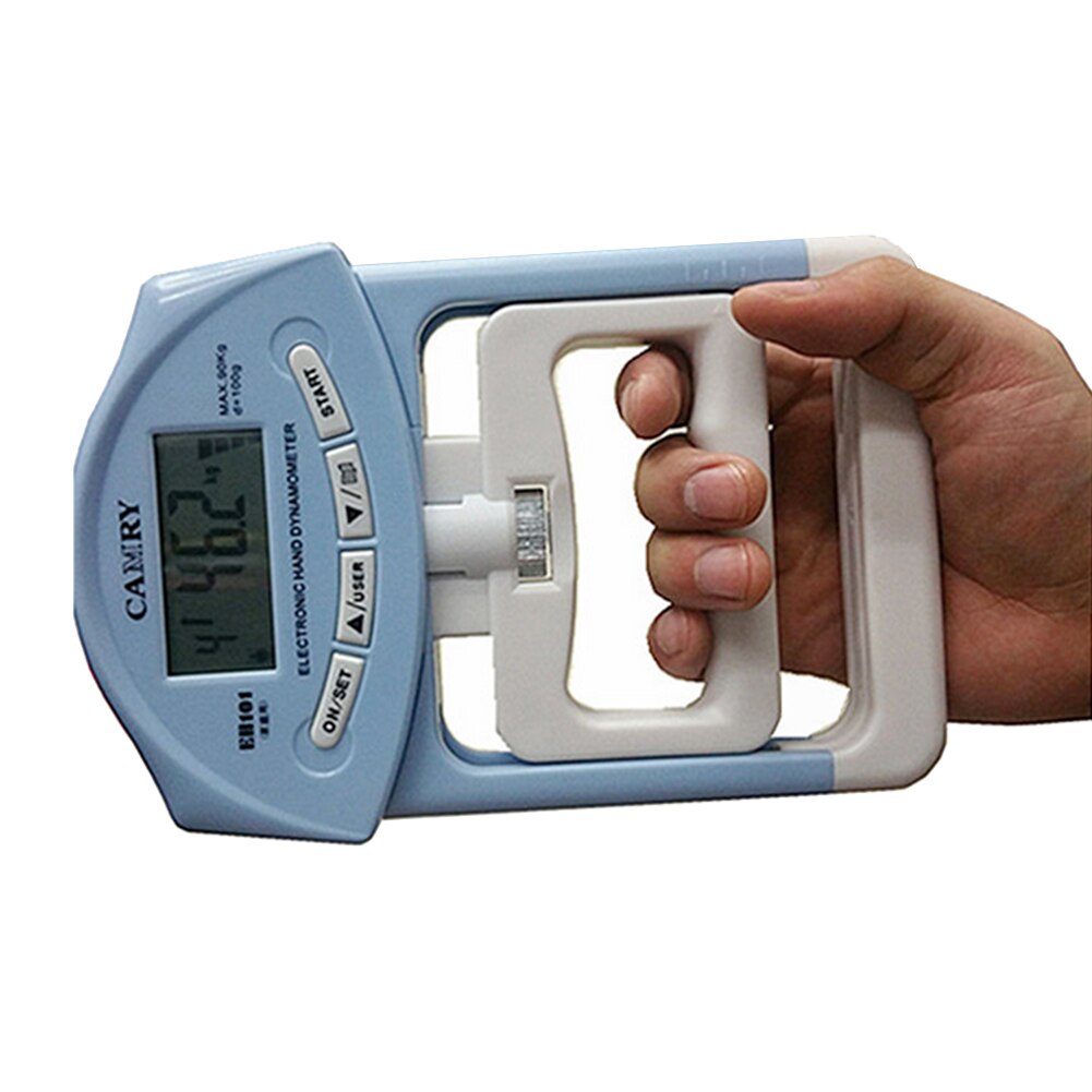 Dinamómetro Digital ajustable de 198lb/90kg con pantalla LCD electrónica y empuñadura manual, medidor de medición de fuerza, captura automática, herramienta de Fitness portátil