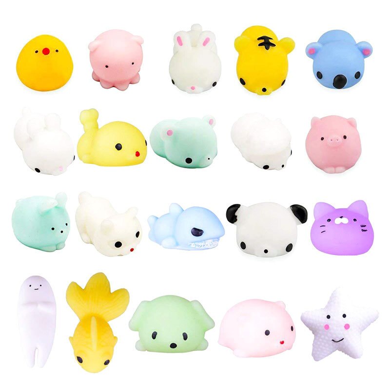 10 Stks/set Creatieve Speelgoed Leuke Dier Decompressie Squishy Bal Kinderspeelgoed Kleine Voor Kinderen: Default Title
