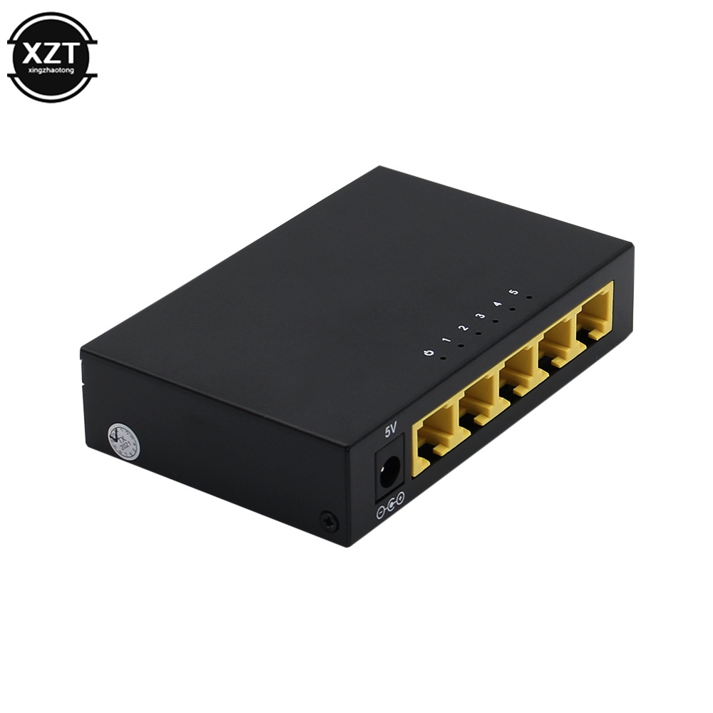 5 Port 1000Mbps Gigabit Network Switch Ethernet Smart Switcher High Performance RJ45 Hub Internet Splitter Plug and Play