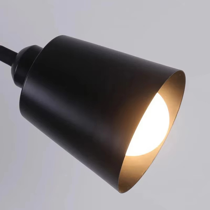 Gulvlampe med jernmaling,  e27 skruer, justerbar retning, tre farvetemperaturer, soveværelses-led-lys, 220v stk.