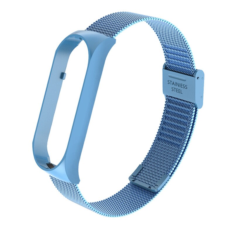 Metal de aço inoxidável para mi banda 5 pulseira pulseira relógio inteligente substituível para xiaomi mi banda 5 pulseira pulseira esporte: 08