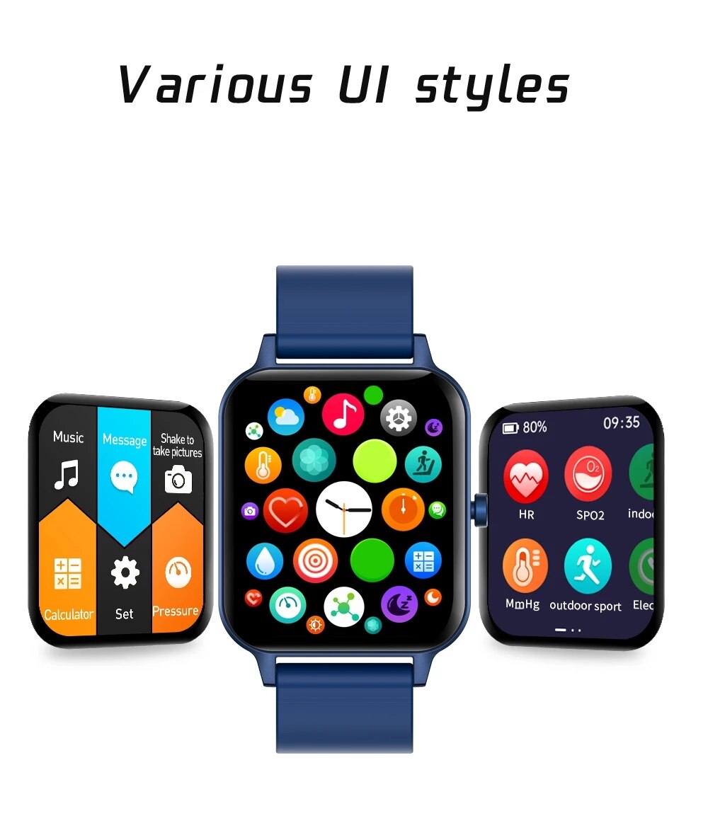 STrollAR MP3 Smart Watch Women Man Music Player Phone Call Body Temperature Connect Wireless Earphones Fitness Smartwatch Clock