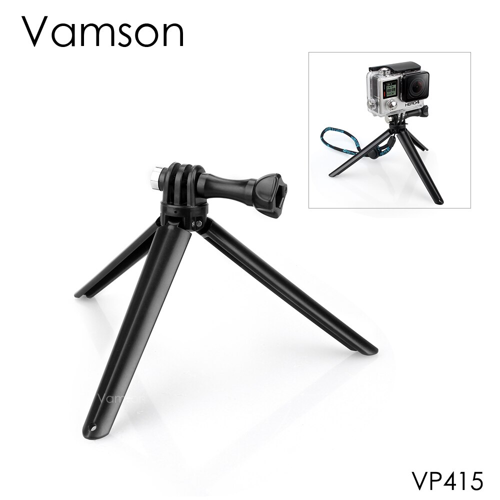 Vamson voor Gopro Accessoires Mini Statief Grip Zwart Voor GoPro Hero 5 4 3 + voor Xiaomi yi voor SJCAM sport Actie Camera VP415