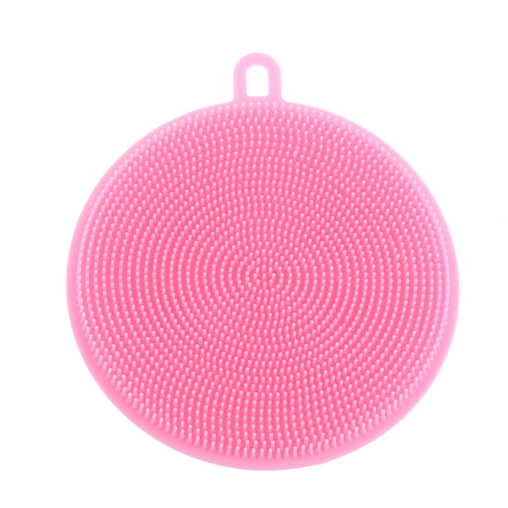 Éponge de nettoyage de vaisselle Silicone | Éponge colorée pour laver la vaisselle, gomme à mélamine éponge magique de bricolage, éponge de nettoyage pour vaisselle de cuisine, articles de salle de bains D 1 pièce: Rose