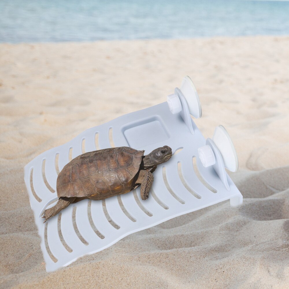 Aquatic Turtle Basking Platform Floating Turtle Dock with Feeding Dish Ramp