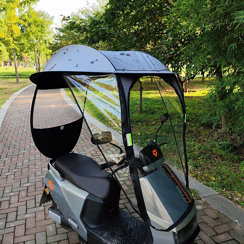 2026 Stormbestendige E-Scooter Kap Fabrieksdirect - 420D Oxford Fiets/Motor Zonnescherm & Regenhoes: S / paarse kleur