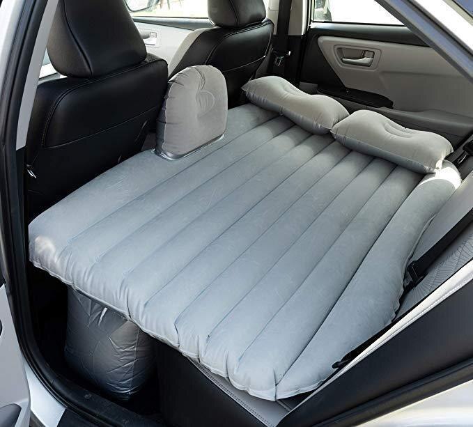 Oversøisk bil seng bil luftmadras rejseseng oppustelig madras luft seng oppustelig bil bagsædebetræk oppustelig sofapude: Blå