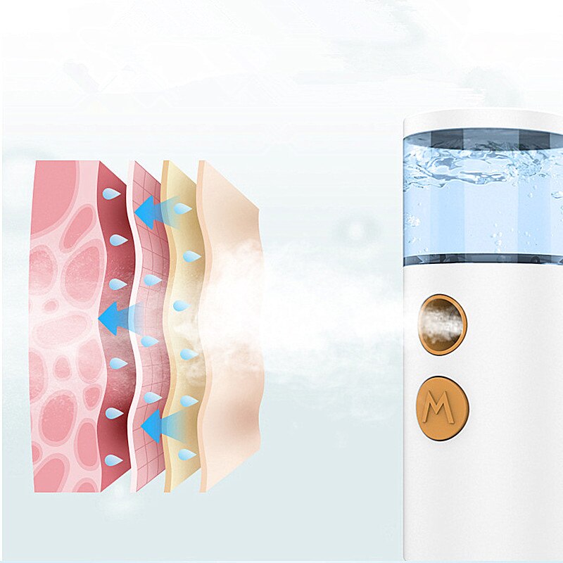 USB Rechargable Humidifier Handheld Ultrasonic Mini Air Humidifier Beauty Instruments Portable Steam Face Humidifier