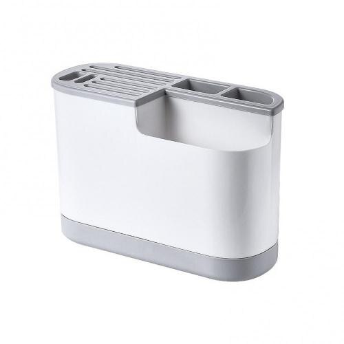 Multifunctional knife holder, cutting board, integrated storage rack for kitchen supplies, cutting board, chopsticks, pot cover: Gray 1