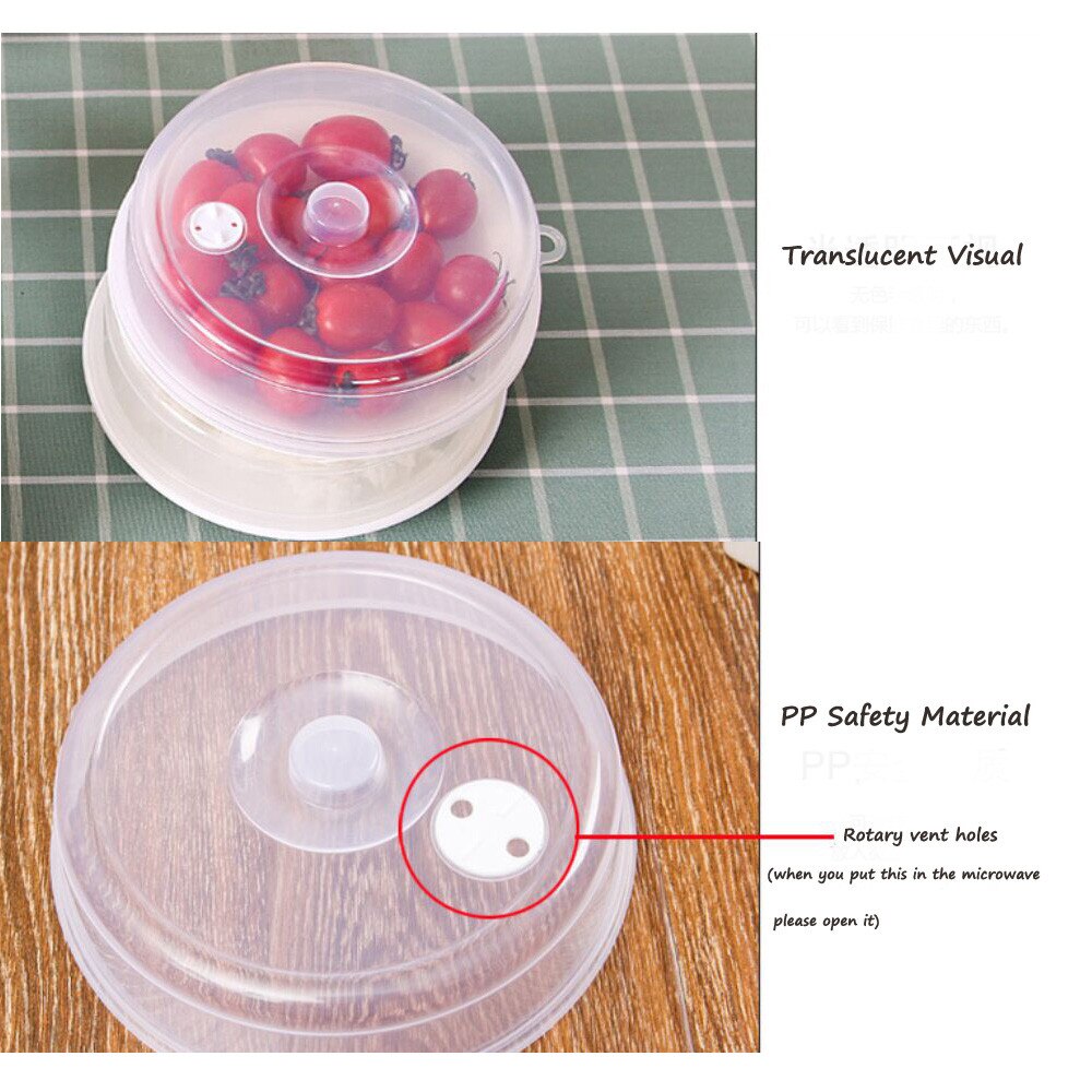 Voedsel Ploetert Guard Magnetron Hover Anti-Sputteren Cover Oven Olie Cap Verwarmde Verzegelde Plastic Cover Schotel Schotels Voedsel cover Fd