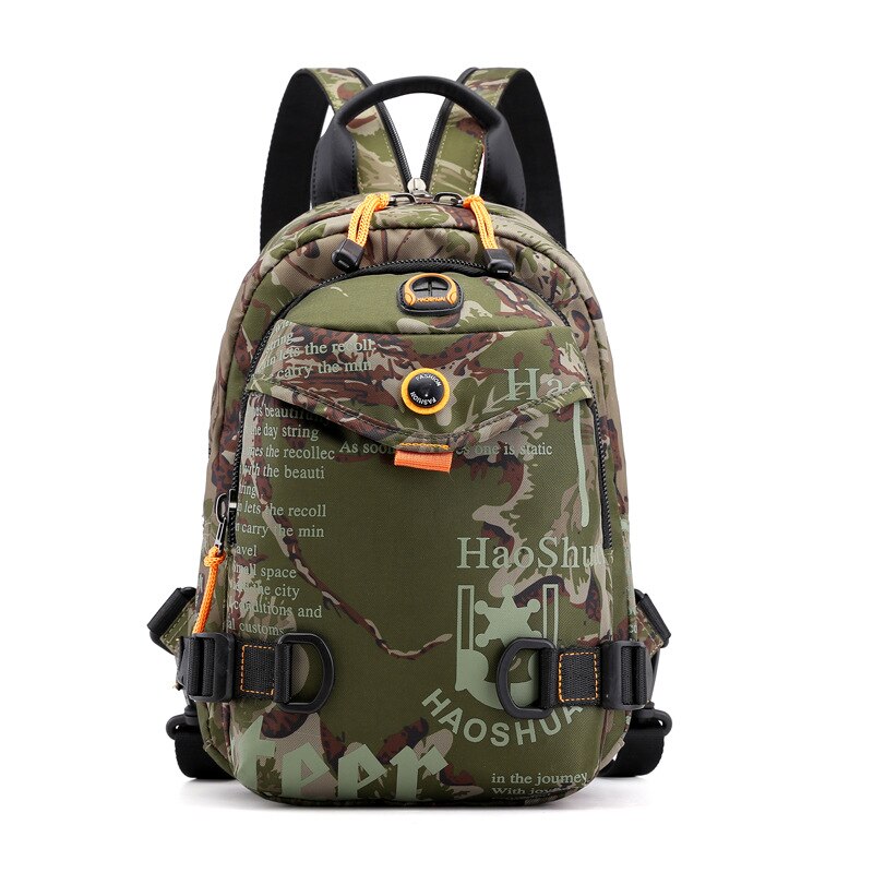 Men Mini Waterproof Backpack Ultra Light Nylon Travel Backpacks Teenage Student Collage Rucksack Letter Printing Small Bag XA24C: Red