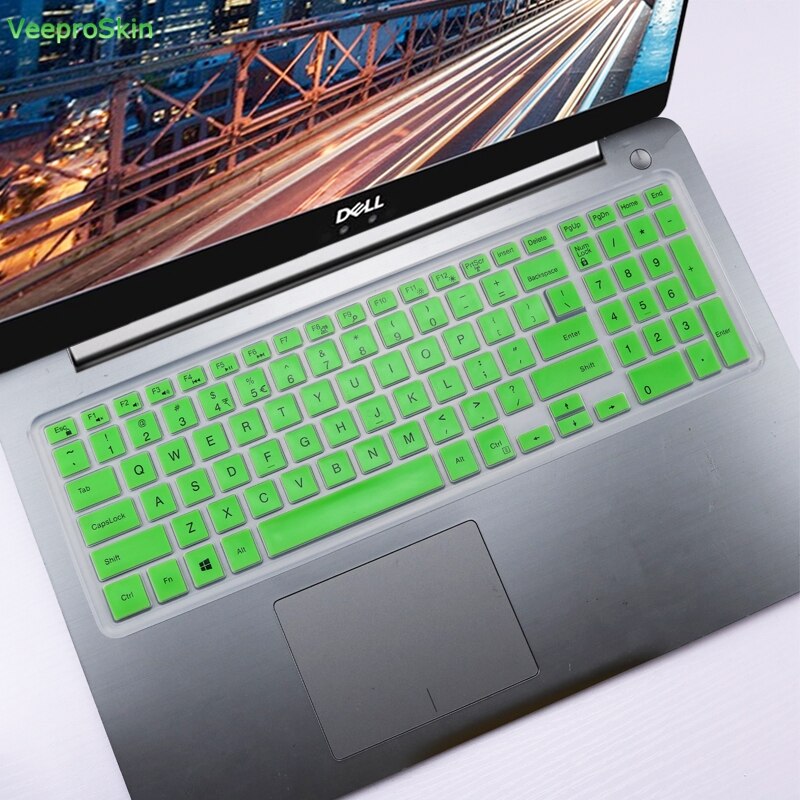 15.6 cal laptopy nakładka na klawiaturę do Dell Inspiron 15 3543 3550 3560 3570 3580 3590 3567 3576 5555 5565 5567 7557 5559 7559: green