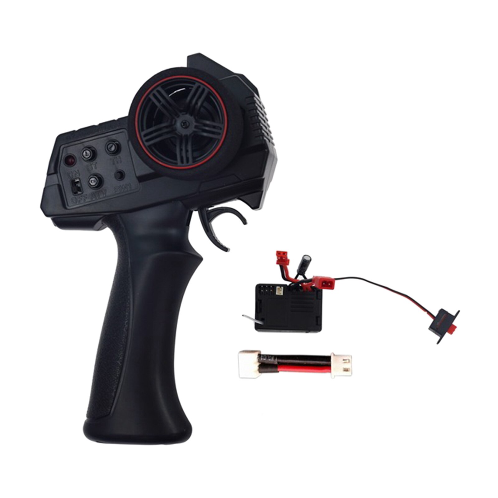 AX7S 2.4G 3CH RC Transmitter w/ Receiver Set LED Display for RC Car Vehicles Boat Tank