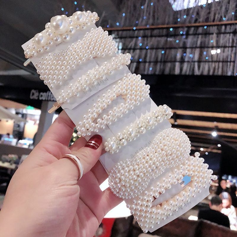 perle hår klipp til kvinner koreansk snapp barrette pinne hårnål hår styling tilbehør hårnåler