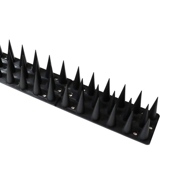 Estera repelente de aves para jardinería, picos de pared para valla, picos para pájaros, antirrobo, escalada de gatos, picos disuasorios antiaves, correas, suministro de patio: 4XL / Negro