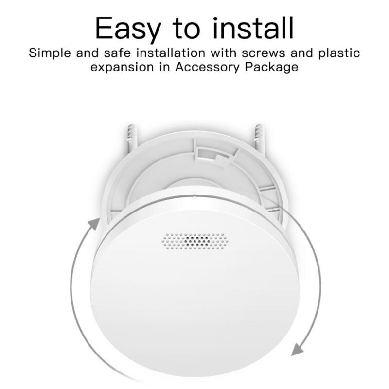 Tuya Intelligent Smoke Wireless Alarm Wifi Fire Smoke Sensor Household Wireless Sound Light Smoke Detector Fire Protection