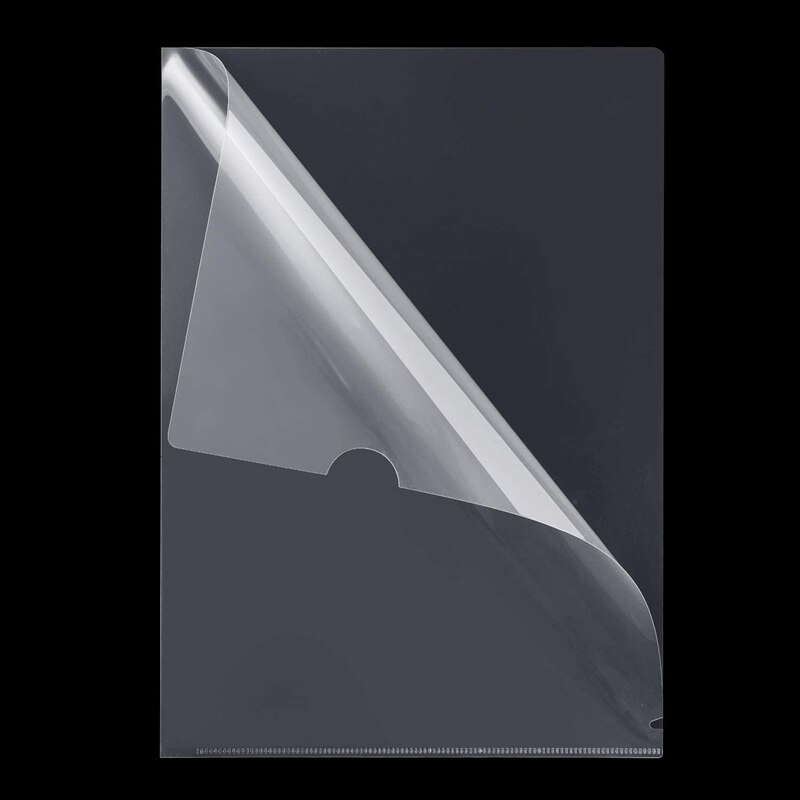 -48Stck Kunststoff Klar Dokument Ordner-L-Typ Ordner Kopie Sicher Projekt Taschen, A4/knapp Größe, transparente Farbe