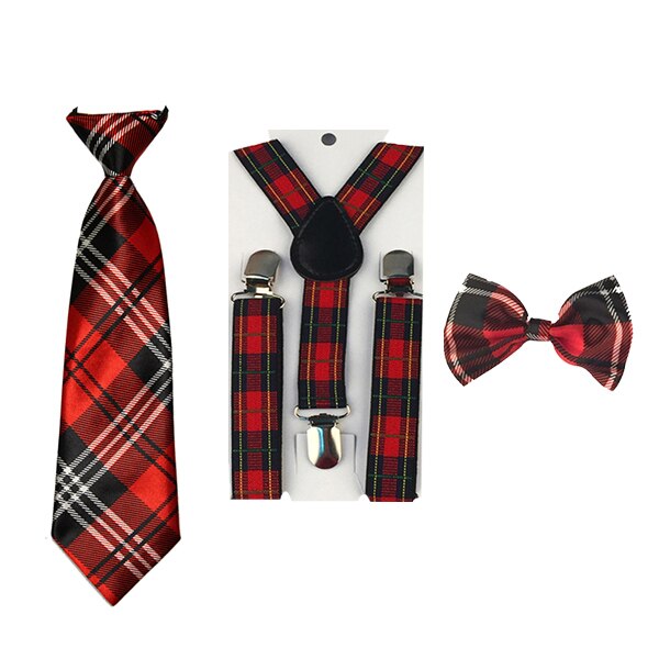 3PCS boys girls Children Kids suspensorio butterfly BowTie Bowknot Tie Necktie suspenders Set For Wedding Party Speech TR0004: rainbow a16