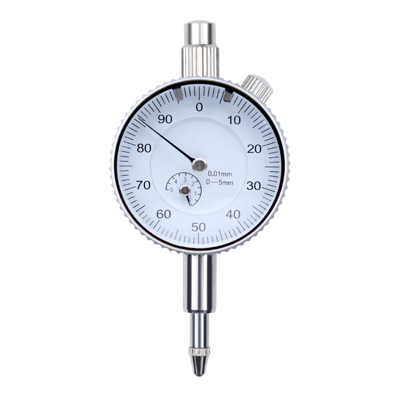 0.01mm mekanisk måleur indikatormåler stødsikker måleinstrumentindikator analog mikrometer måleinstrumentværktøj 0-5-10-30-50mm: 0-5mm
