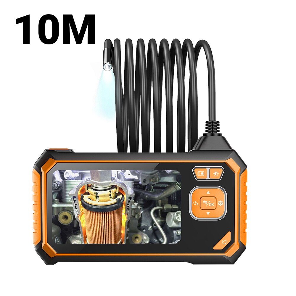 Industrial Inspection endoscope hd camera 1080p dual lens 4.3inch Screen IP67 Waterproof Industrial Borescope LED lights 1700mAh