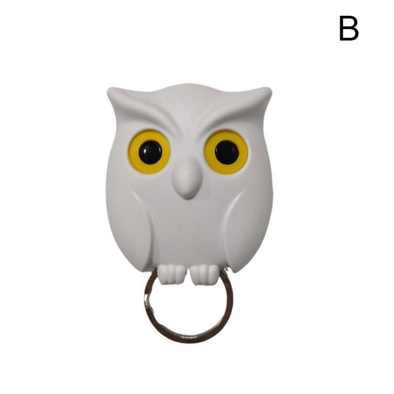 Night Owl Key Holder Keychain Wall Key Holder Magnets Keep Hook Hanging Key It Will Open Eyes Night Owl Magnetic Wall Key Holder: B