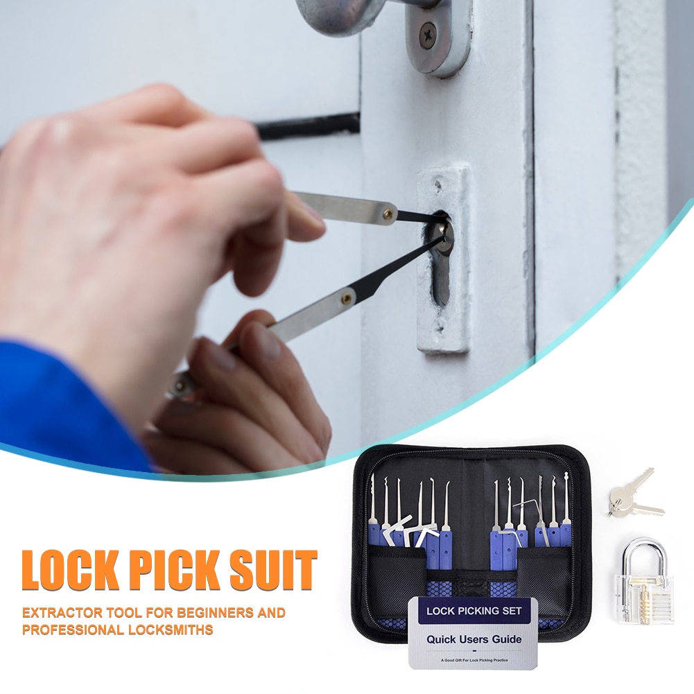 Wrench Tool Verwijderen Haken Hardware Lock Pick Set Zichtbaar Hangslot Broken Key Extractor Slotenmaker Levert Handgereedschap