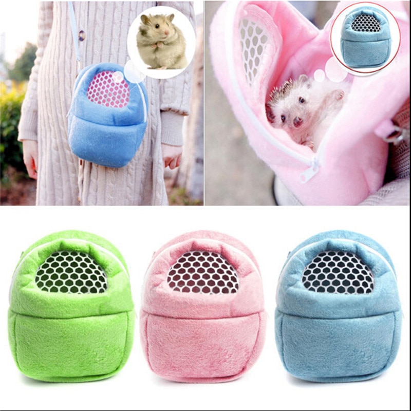 Hamster Pocket Hond Tas Hamster Rat Egel Chinchilla Fret Puppy Cat Pet Carrier Pelucia Slaap Opknoping Tas Voor Kleine honden