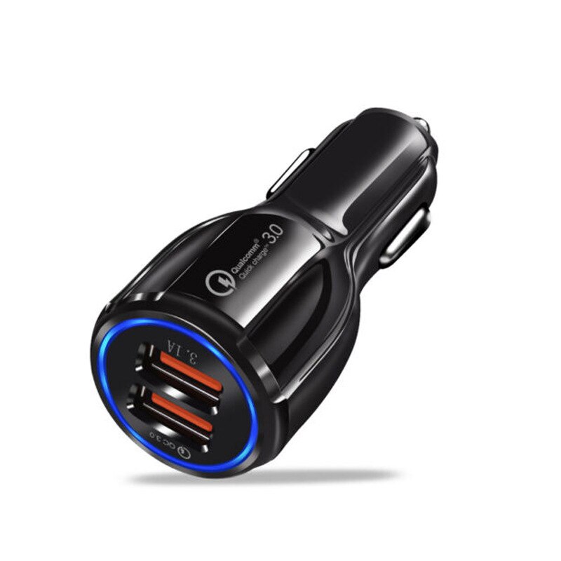 Cargador de coche QC 3,0, enchufe universal de carga rápida 3.1a, doble USB, QC3 0