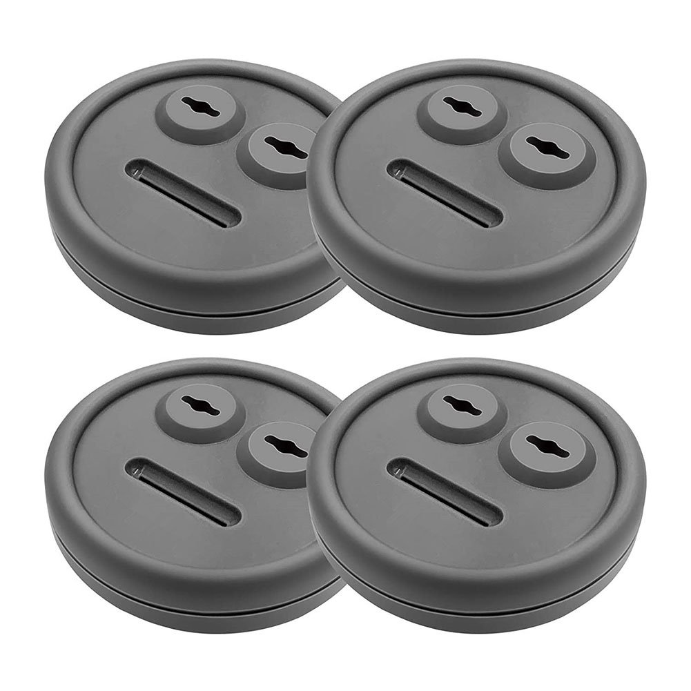 Bbq grill sonde pakning fødevaregodkendt silikone grilltermometer grommet reservedele til weber smokey grill tilbehør: Grå