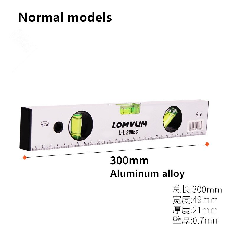 LOMVUM Woodworking High Precision Flat Water Magnetic Level Miniature Industrial Leveling Scale By Ruler