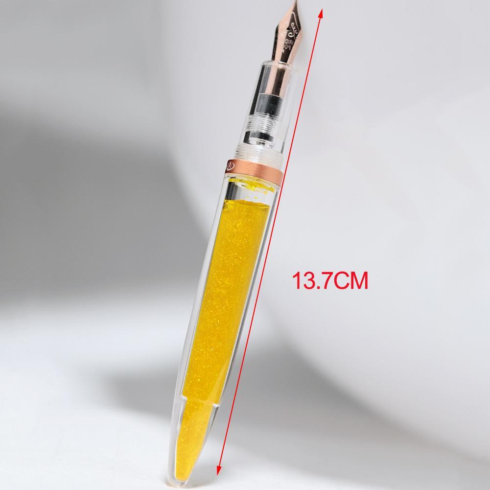 Hög kapacitet reservoarpenna transparent klar pipett skola nib fontänpenna penna kontorsmaterial 0.5mm pe  u8 m 4
