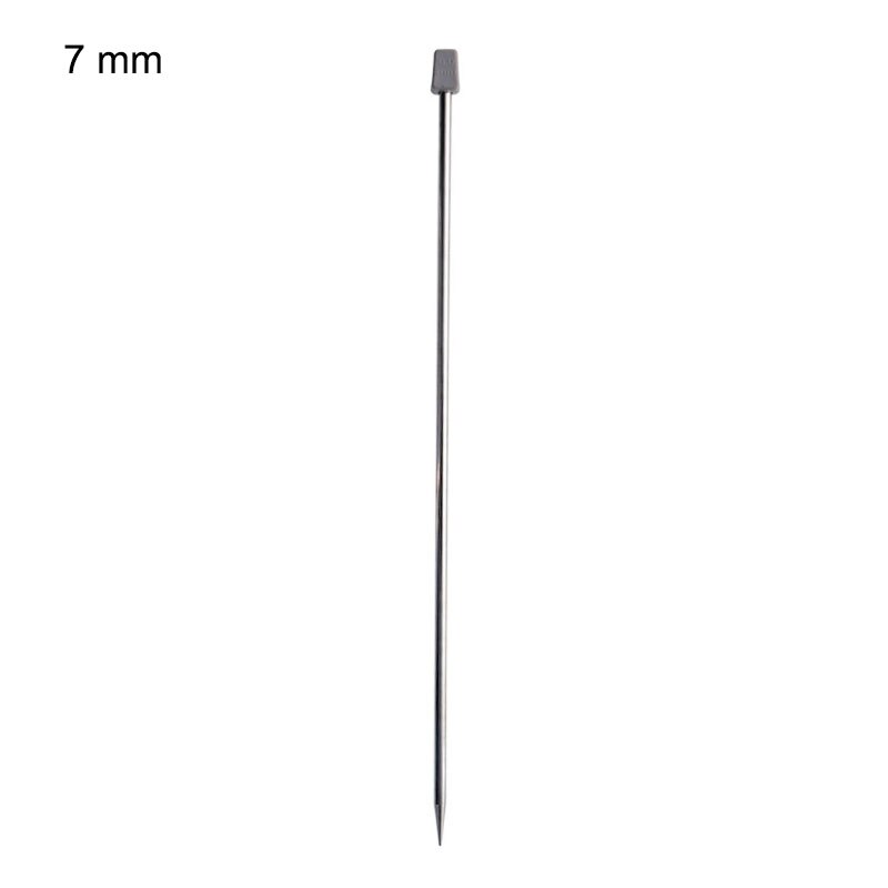 1Pair 35CM Multi Purpose Crochet Hook DIY Sewing Tools Stainless Steel Silver Sweater Weaving Needle Knitting Needles: 7mm