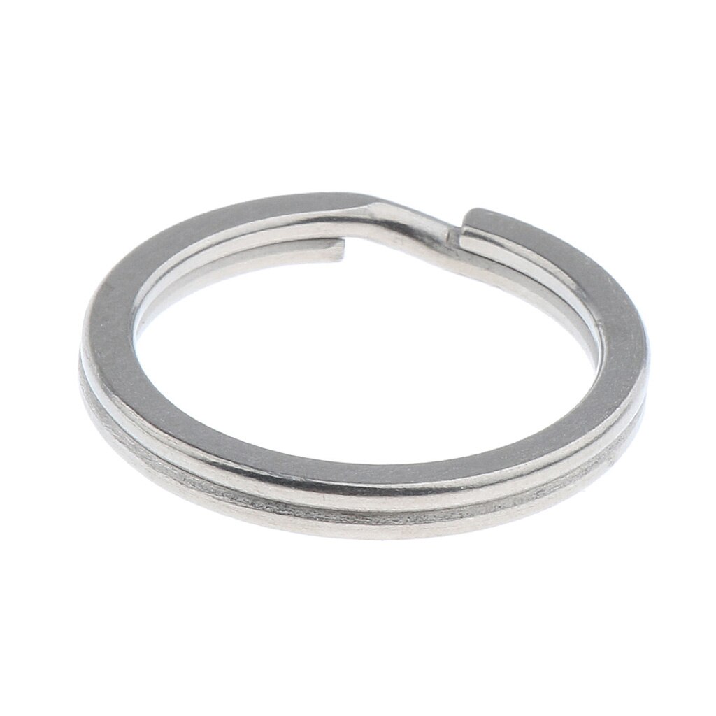 Titanium Key Ring Pocket Tool Mini Split Keychain Circle Clip: Silver 32mm