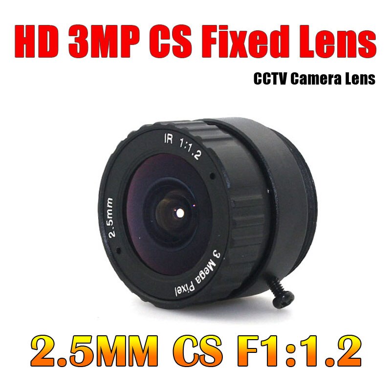 Hd 3MP 2.5 Mm Cs Cctv Lens Geschikt Voor Both1/2.5 &quot;En 1/3&quot; Cmos Chipsets Voor Ip poe Camera En Beveiligingscamera &#39;S