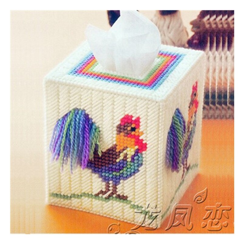 12 x 12 x 14cm color rooster carton embroidery kit DIY handmade craft set Crocheting knitting needlework supplie