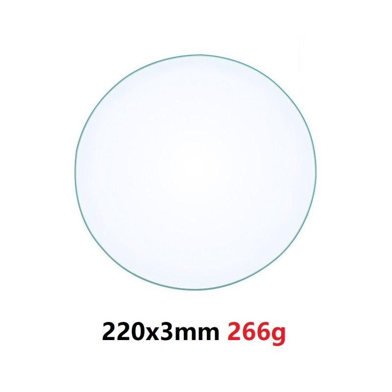 MEGA-cama para impresora 3D, vidrio templado de borosilicato, plano, transparente, cuadrado, redondo, 214, 220mm, para Kossel Delta Creality Ender3