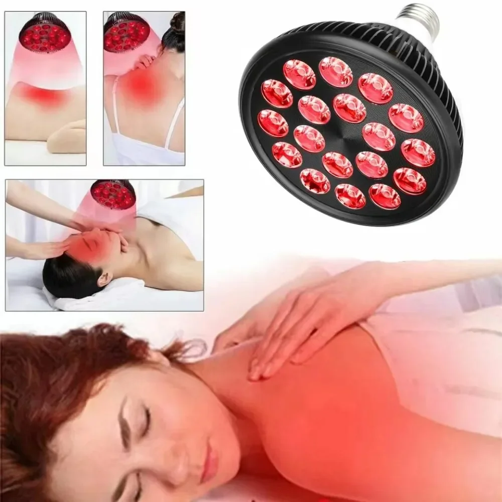 Bombilla Led de terapia de bronceado con luz azul y bombilla de luz infrarroja para bronceado, alivio del dolor articular muscular corporal, herramientas de salud de la piel