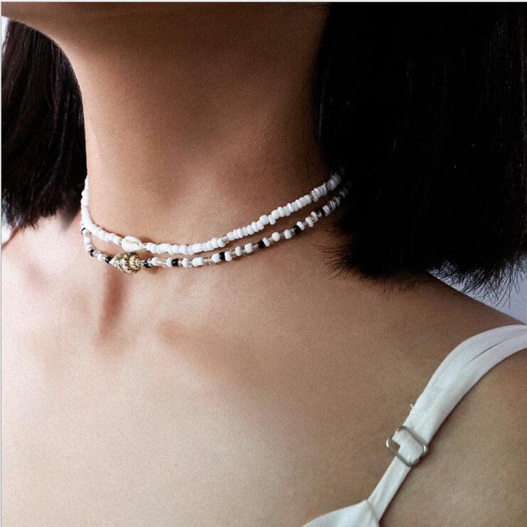 Naszyjnik z koralików ins ręcznie tkane małe kwiaty stokrotki naszyjnik kobiety chic akcesoria obojczyka choker