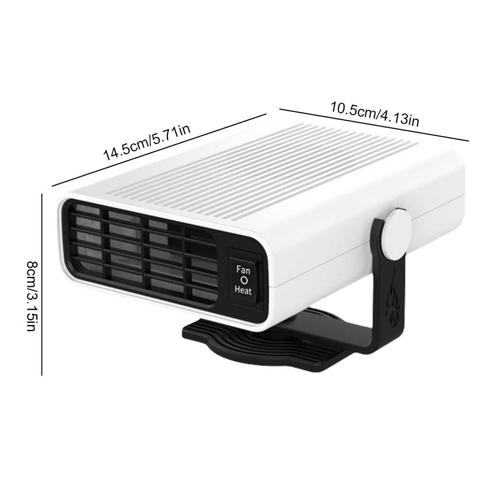 12v 120w elektrisk bilvarmer luftkjøler 360 ° roterbar bærbar frontrute duggdefroster varmevifte til alle biler