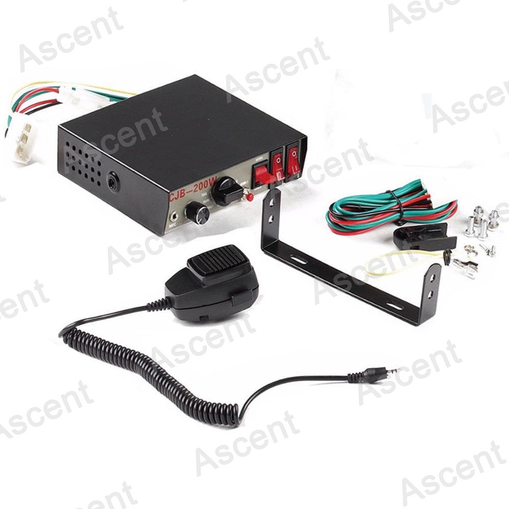 LARATH 12V 200W Car Police Siren CJB Host 9 Tones Multi-tone Firemen Ambulance Horn Electronic Warning Control module