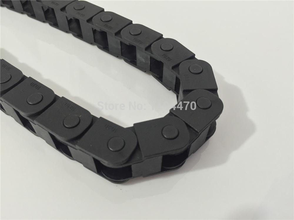 2pcs/Lot 10x10mm R28 Cable Drag Chain Wire Carrier with End Connector 10mm x 10mm L1000mm 40" for 3D CNC Router Machine