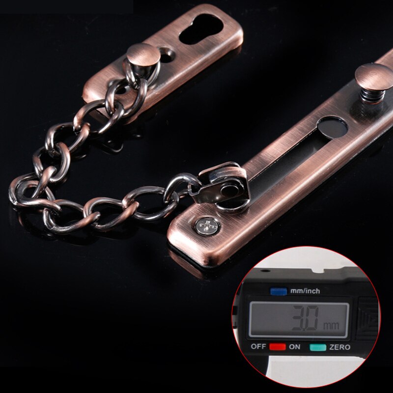 Verrou de porte en acier inoxydable Anti-vol | Chaîne de porte, verrou de porte, Bronze argent or noir, verrouillage de porte, matériel de verrouillage sans poinçon