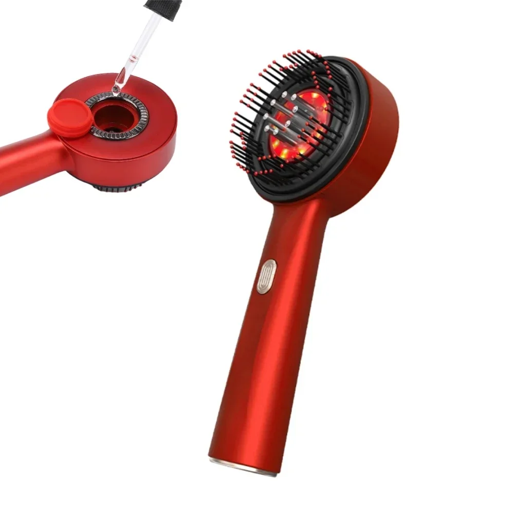 Hoofdhuid Massage Kam 630nm Infrarood Licht Hoofd Massager voor Haargroei Geneeskunde Hoofdhuid Olie Applicator Anti-Haaruitval Haarverzorging