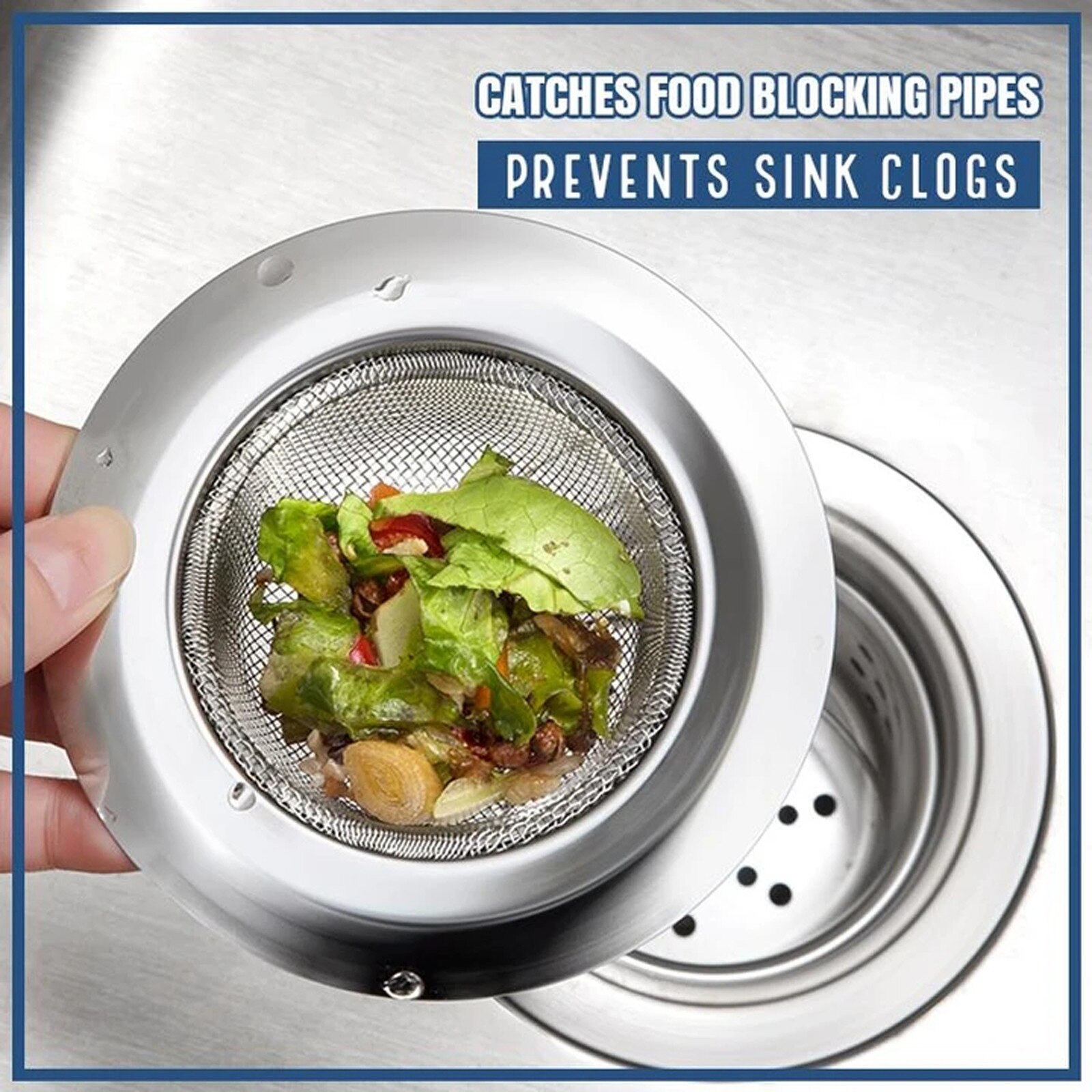 Stainless Drainage Advanced Strainer Sink Filter Sewer To Prevent Clogging