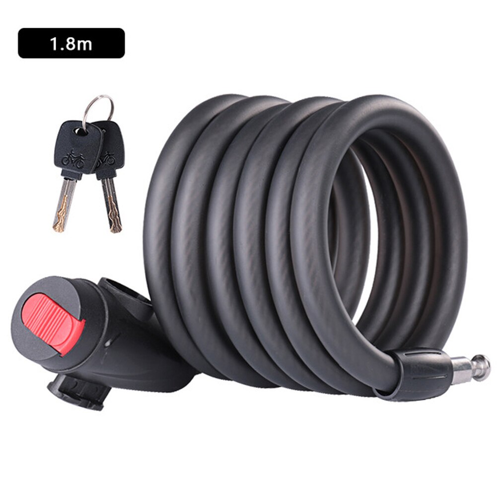 Bike 1.2m Chains Blocks and anti-theft Cord Cable Lock Tough Security Coded Steel Wiring Bicycle Lock 5 Digit Code Combination: Key style 1.2m
