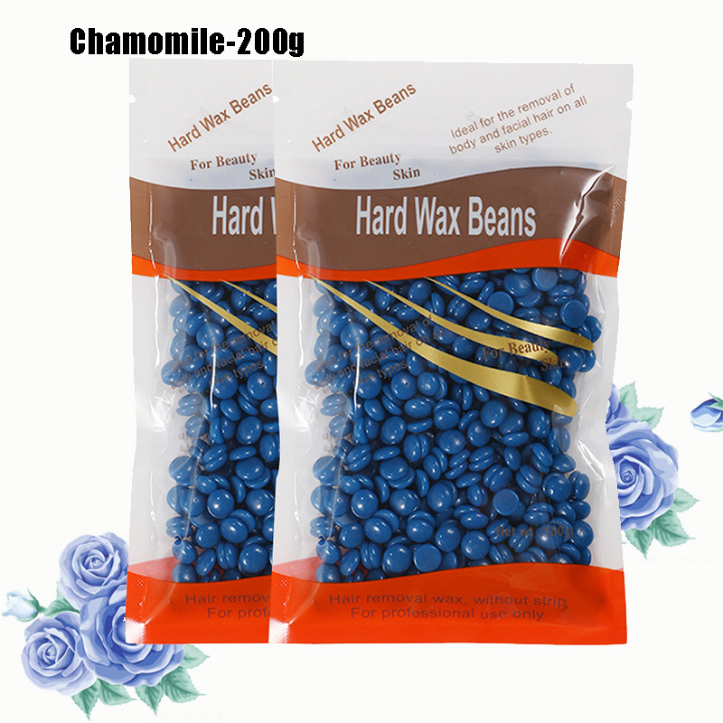 1000g/200g/50g Wax Ontharing Ontharingscrème Waxen Wax Kralen Voor Wax heater Pijnloos voor Lichaamsharen Verwijderen Bonen: Oranje