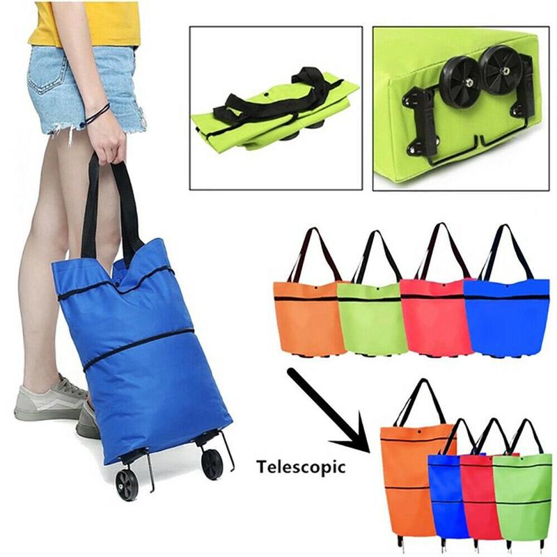 Multifunctionele Opvouwbare Winkelwagen - Draagbare Trolley Voor Boodschappen Picknick En Huisdieren